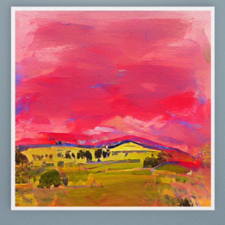 Alex Gibson Lilydale Evening 150x150cm Mixed Media Print on Canvas